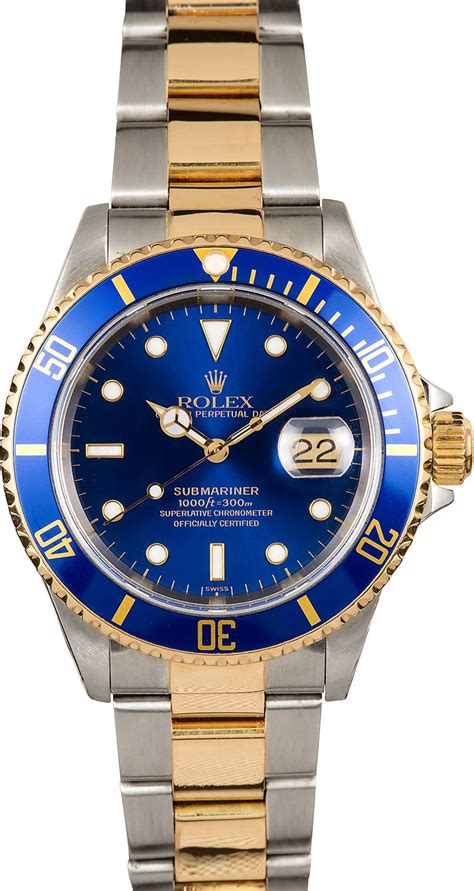 submariner rolex bleu|rolex submariner blue two tone.